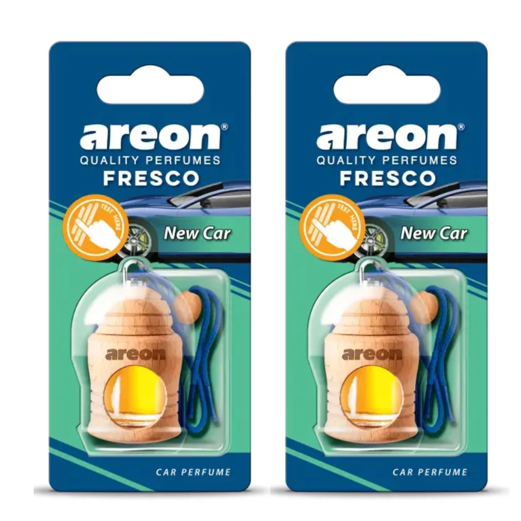 2 Cheirinho Aromatizante Automotivo Areon Fresco Madeira 4ml NEW CAR