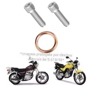 parafusos + anel escape yes intruder 125 suzuki em Oferta na Shopee