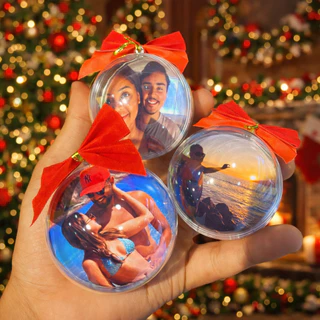 Kit Bolas de Natal Com Foto Personalizada