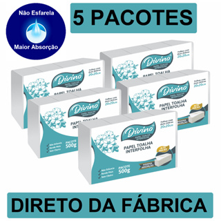Papel Toalha Branco Interfolha De Secar As Mãos Banheiro 5.000 Folhas Interfolhado Dobras em Oferta na Shopee