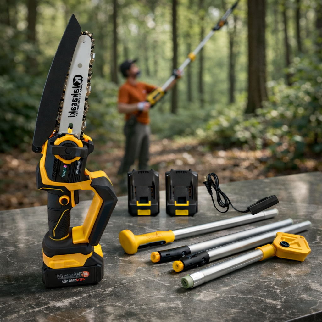 Motosserra Elétrica 1000W Podador Portatil Com Cabo Extensor e Baterias 48V Nakasaki em Oferta na Shopee