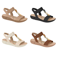 Sandália Papete Modare Ultraconforto Anabela Com Elástico E Pedraria Look Verão 2025