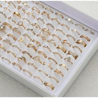 kit 12  anel feminino banhados a ouro 18k top em Oferta na Shopee