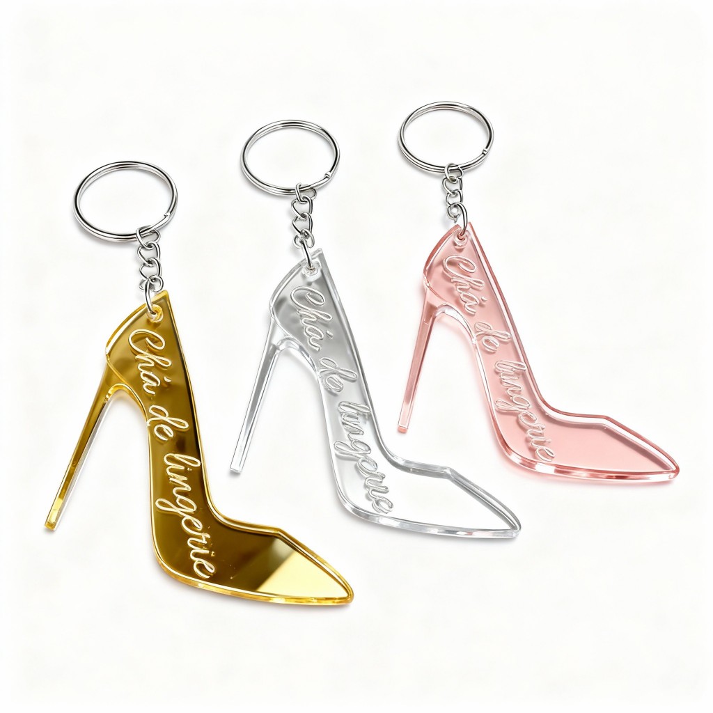 10 Chaveiro sapato scarpin para chá de lingerie.