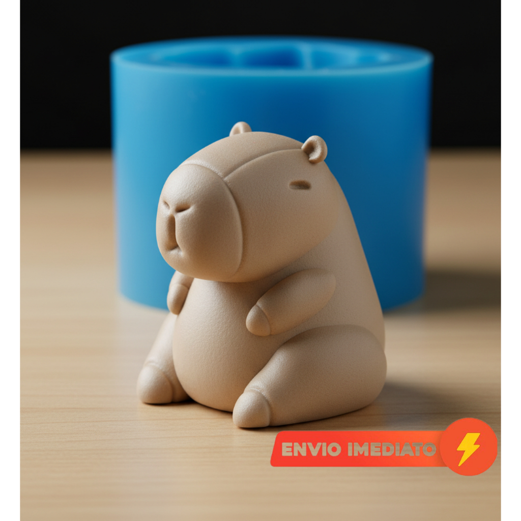 Forma de Silicone Animal Capivara Sentada Molde Fofo em Oferta na Shopee