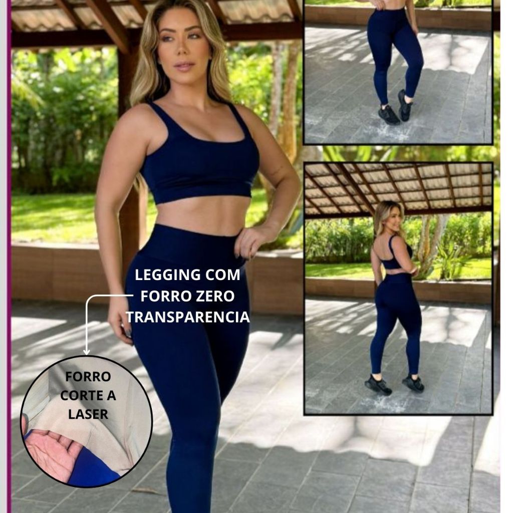 Calça legging feminina, com forro, corte a laser, confortável, zero transparência, treino, academia, casual, trabalho.