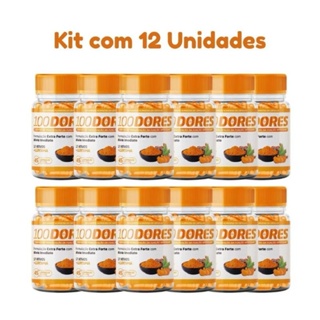 Kit 12 un/ Suplemento Alimentar Natural 100 Plus com Cúrcuma e Antioxidantes- 45 em Oferta na Shopee