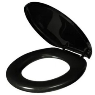 Assento Sanitário Preto C/ Encaixe Universal Tampa Vaso Sanitário Plástico em Oferta na Shopee