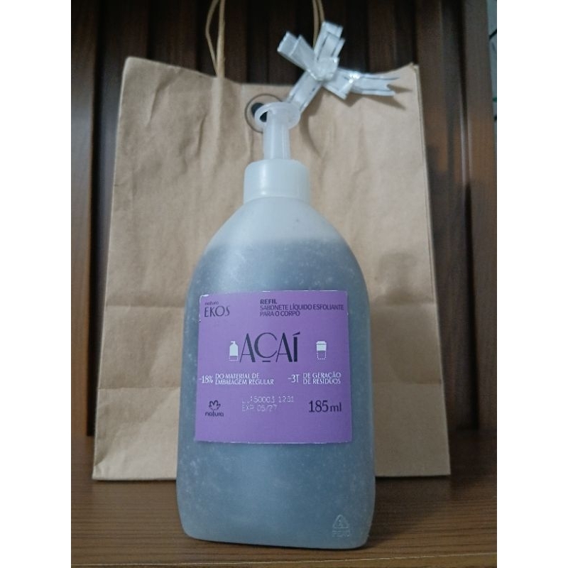 Refil Natura Ekos  Sabonete Líquido Esfoliante Açaí 185ml