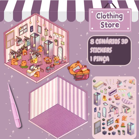 Mini World Scenic Book+braçadeira(8 diferente cenas) em Oferta na Shopee