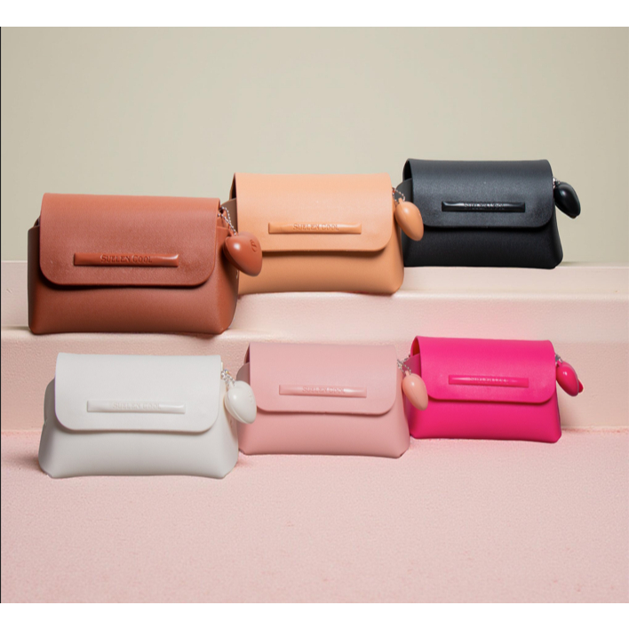 Bolsinha Suellen Feminina com Coração | Clutch, Necessaire e Porta Maquiagem Malato_Store