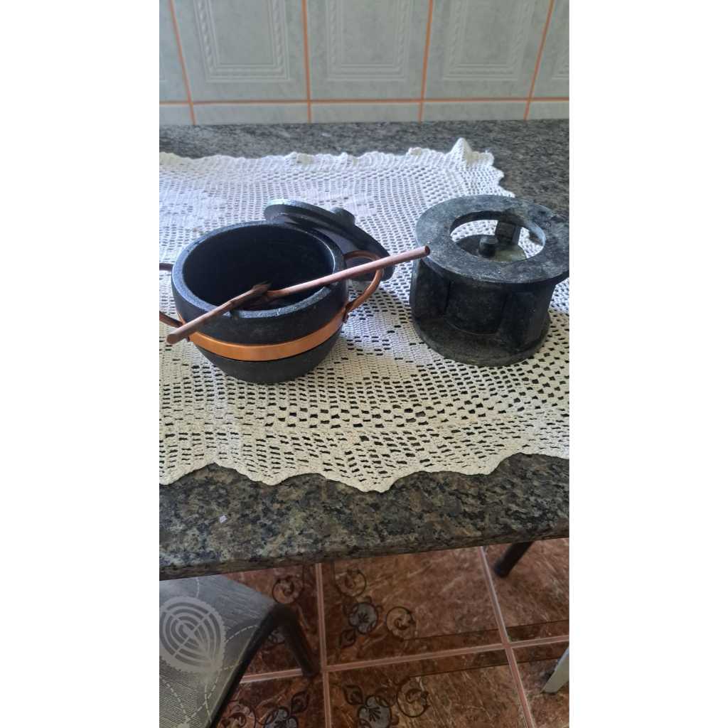 founde pedra , panela e rechaud