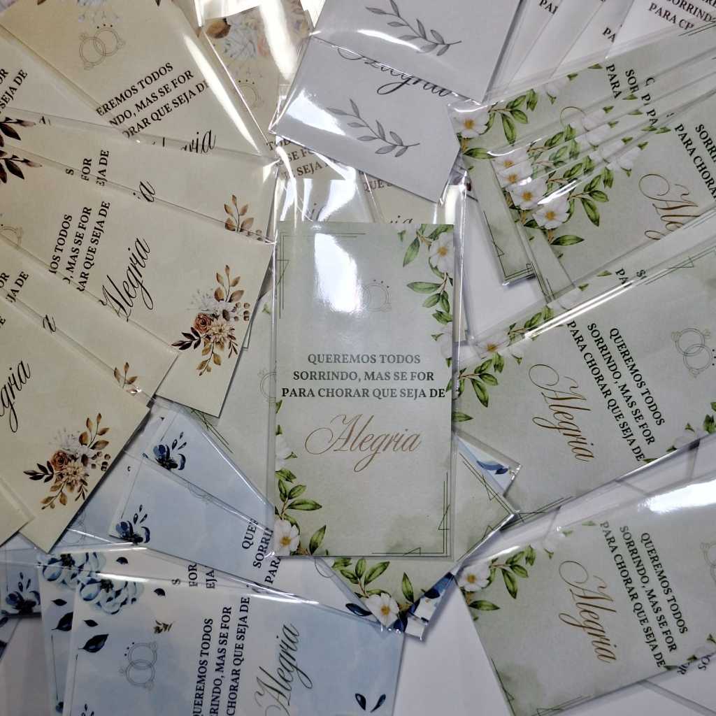 Kit Completo Lágrimas De Alegria Para Casamento (Saquinhos + Lenços + Tag ) Escolha Quantidade em Oferta na Shopee