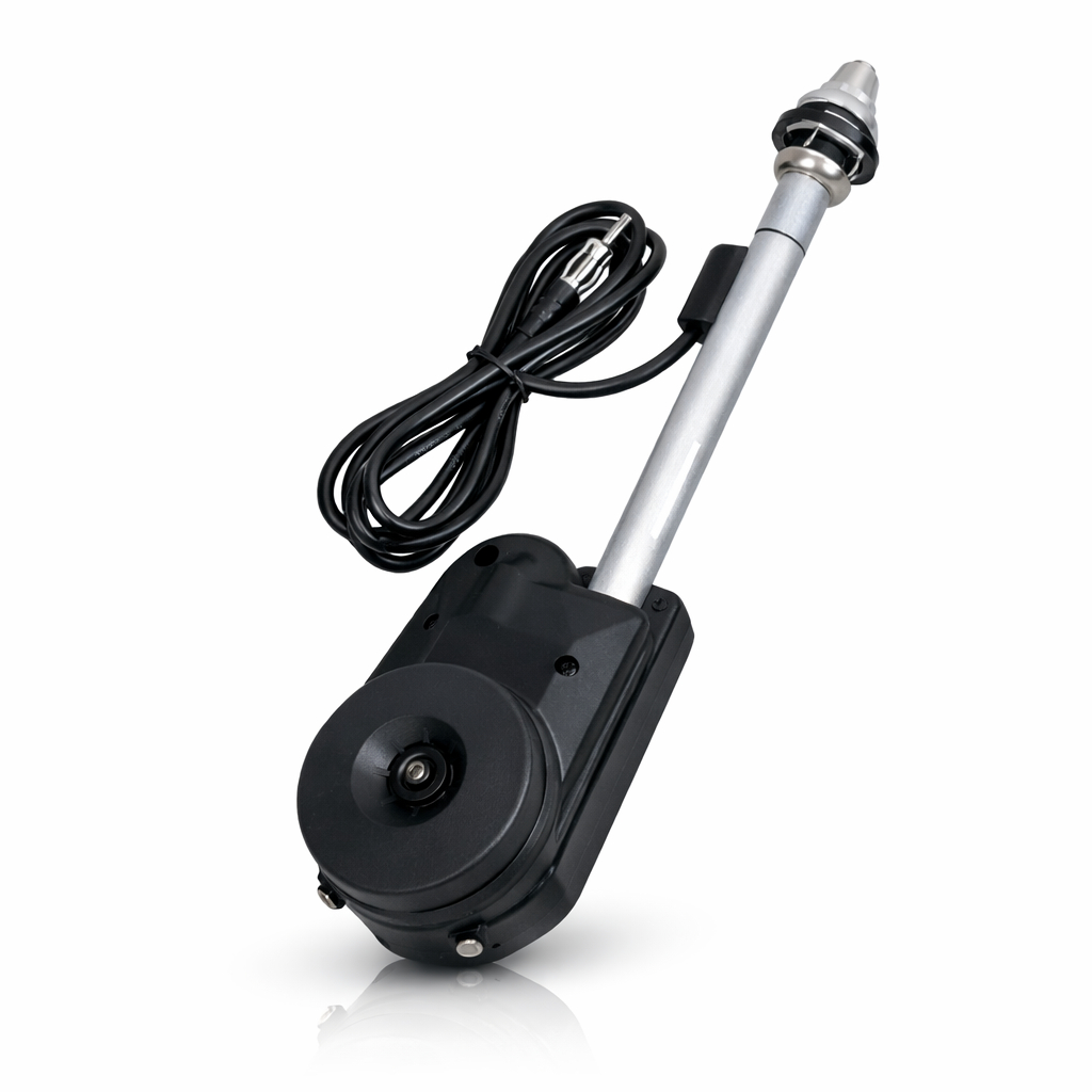 Antena Elétrica Automática AM/FM Aço Inoxidável 12V Retrátil 75cm Universal