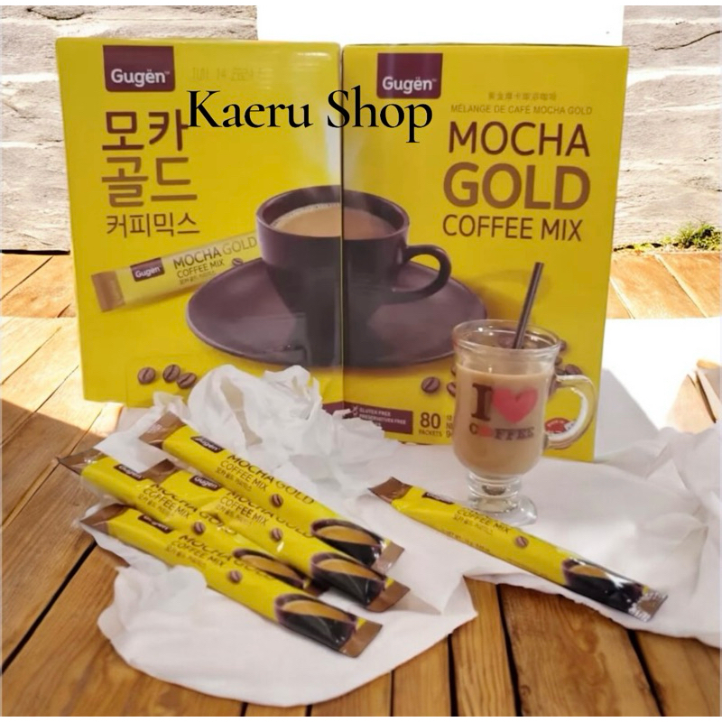 Café Mocha Gold Maxim Coreano solúvel Gugen Importado 80 saches em Oferta na Shopee
