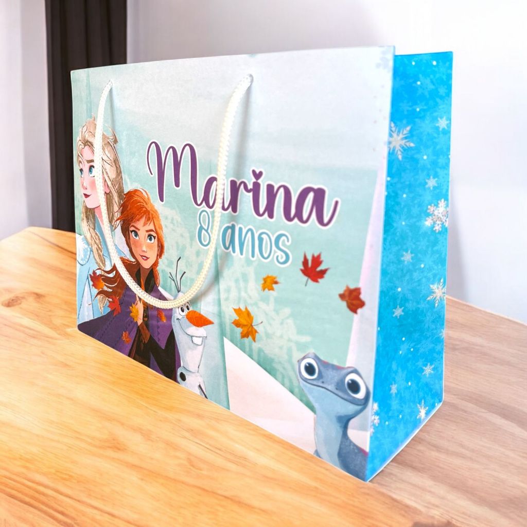 SACOLA FROZEN ELZA E ANA  Personalizado | Sacolinha | Lembrancinha | Mimos | Aniversário FROZEN