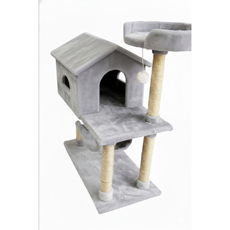 Casinha com arranhadores para gato