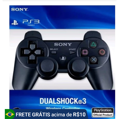 Controle sem fio joystick PlayStation Dualshock 3 em Oferta na Shopee