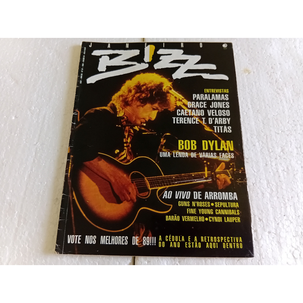 revista bizz nº 54 janeiro de 1990 bob dylan **2 pequenos recortes