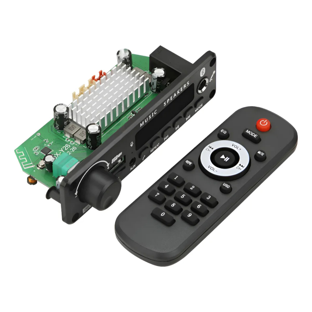 Placa Amplificador Modulo Mp3 40w 80w 120w 200w Rms Bluetooth Usb Radio Controle Microfone