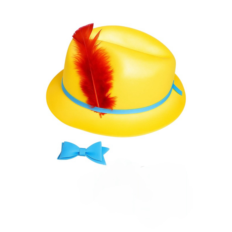 Chapéu de EVA Pinóquio Amarelo C/pena em Oferta na Shopee