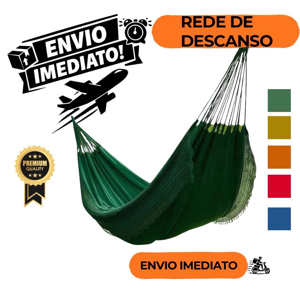 Rede De Dormir casal ou solteiro de Descanso Jeans Gigante Resistente Algodao PREMIUM Tamanho do tecido: 2,60 m x 1,52 m