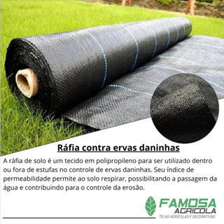 Rafia de solo preta 1,80x5 para proteção contra ervas daninhas em Oferta na Shopee