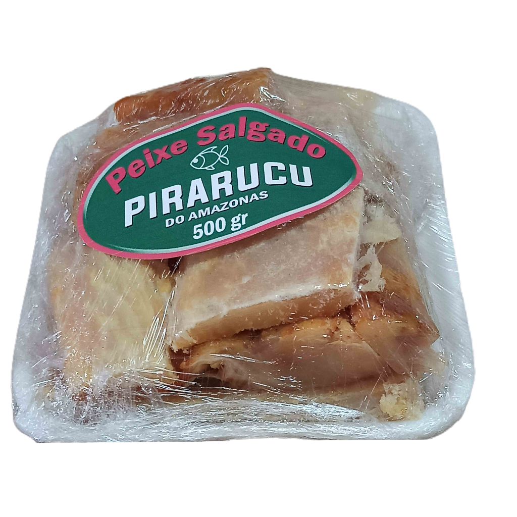 Pirarucu seco Filé salgado | 500gr em Oferta na Shopee