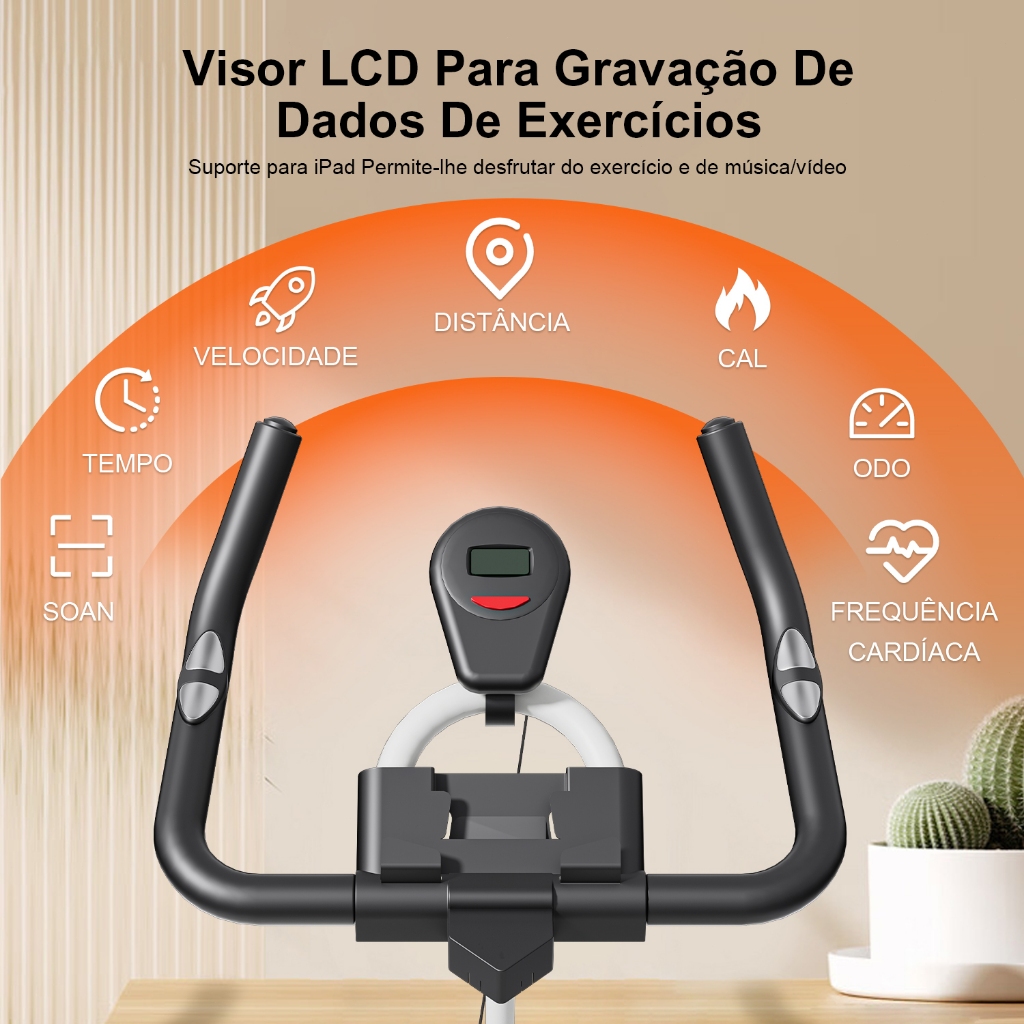 Bicicleta Ergométrica Spinning Mecânica Fitness para Casa e Academia Silenciosa JOYFOX