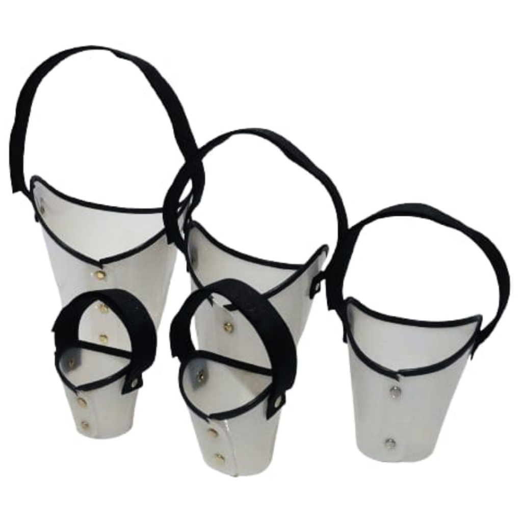 Focinheira Cirúrgica Passeios Polipropileno Para Cães Pequeno Médio Grande Porte Kit 1 ao 5