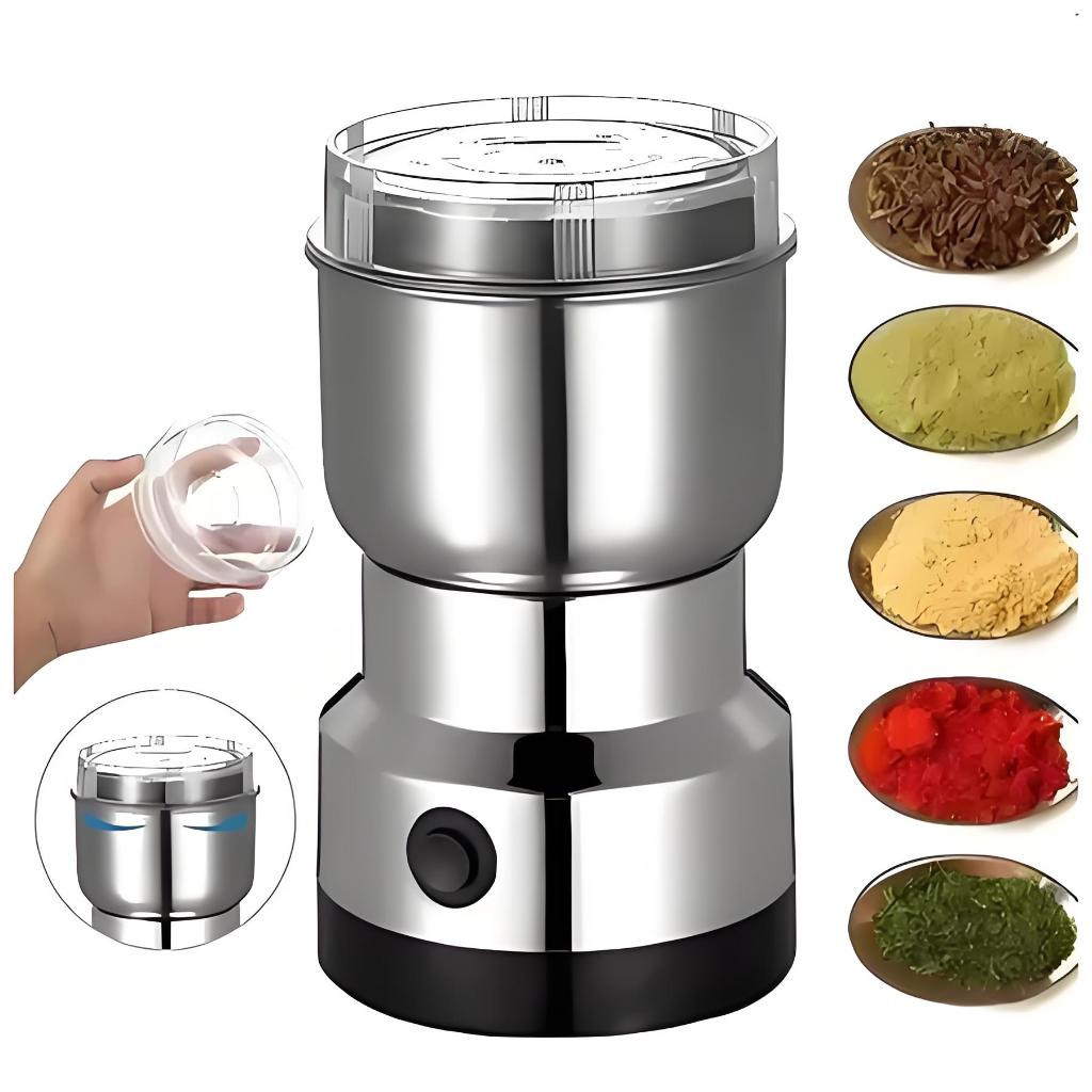 Imagem Moedor de Grãos Elétrico 220V - Aço Inoxidável 4 Lâminas, Ideal Para Café Fresco | Pronto Entrega F5