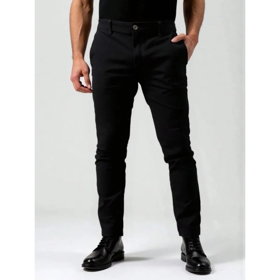 Calça Masculina Sarja Premium Esporte Fino Bolso Faca Lycra