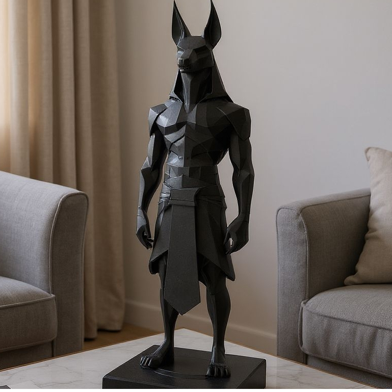 Estatua Estatueta Deus Anubis Egpcio Egito 18CM