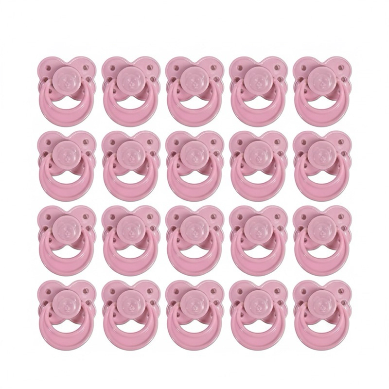 Chupeta para bebê Boneca Reborn grande Kit com 20 / Decorativas bico palito Ursinho Rosa Lembrancinh