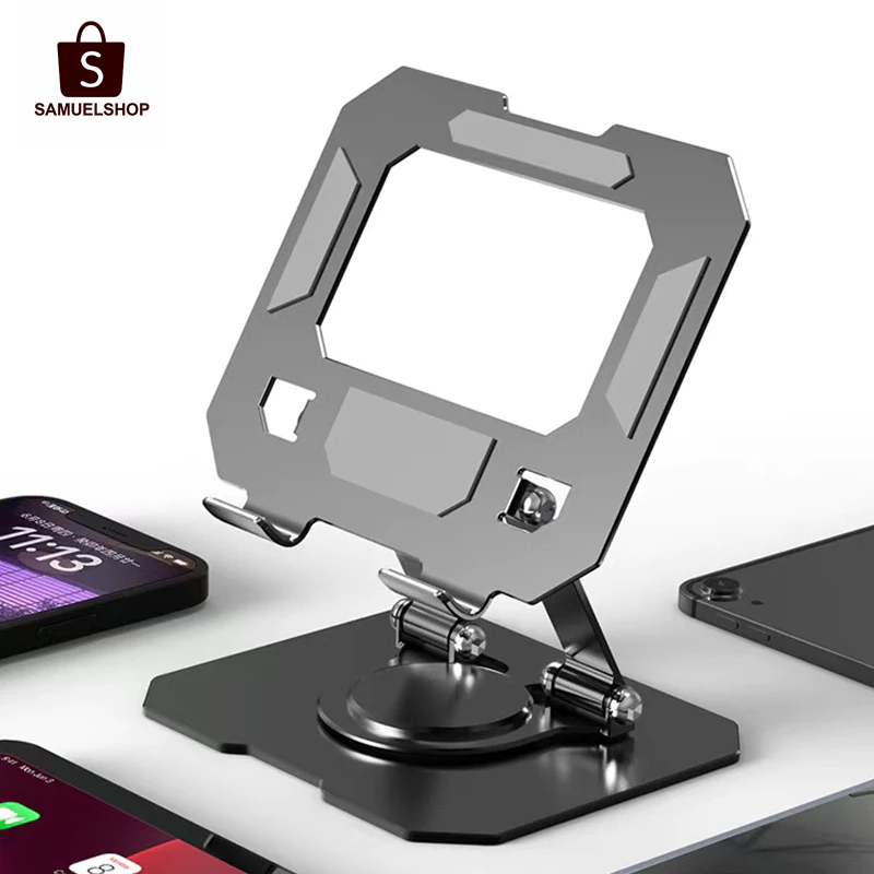 Suporte Tablet e Celular Metálico Rotativo de Liga de Alumínio Resistente Elegante e Totalmente Ajustável em Oferta na Shopee