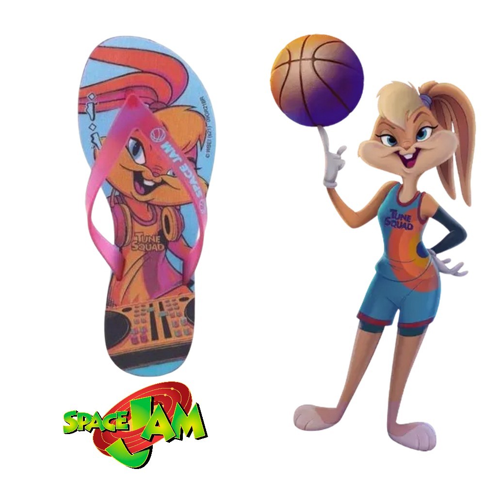 Sandalia Infantil Space Jam Feminina chinelo