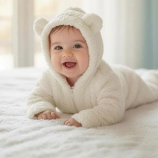 Macacão para Bebê Teddy Carneiro Inverno Frio Pelucia Bichinho em Oferta na Shopee