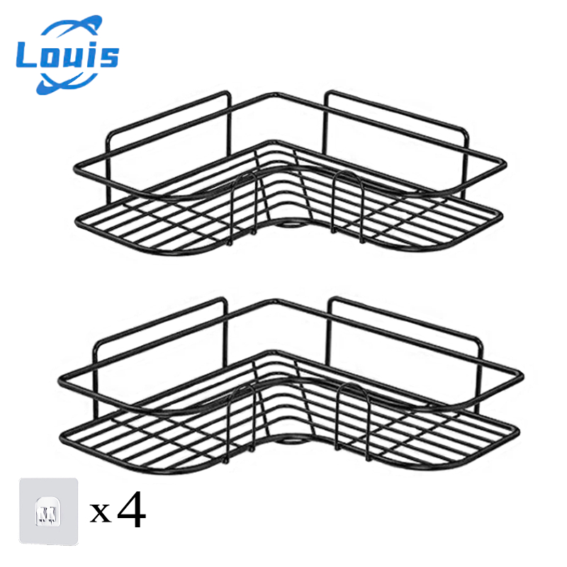 Louis Kit 2 Prateleiras Adesivas Modelo Triangular- Suporte Para Banheiro e Cozinha em Oferta na Shopee