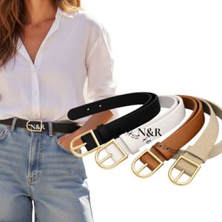 Kit 4 Cintos Femininos   Largura 2 cm - Fivela Dourada - modelo Helena em Oferta na Shopee