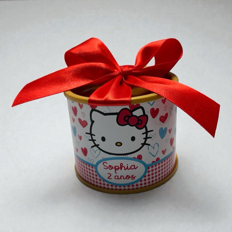 Tubolata Personalizada Hello Kitty 5x6 cm | Lembrancinha Aniversário Infantil