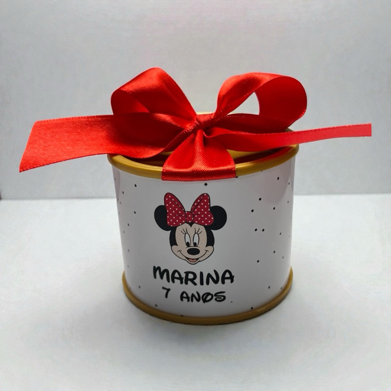 Tubolata Personalizada Minnie 5x6 cm | Lembrancinha Aniversário Infantil