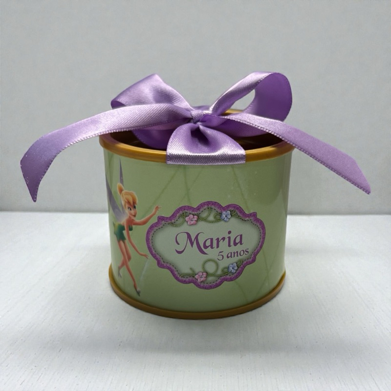 Tubolata Personalizada Sininho Tinker Bell 5x6 cm | Lembrancinha Aniversário Infantil