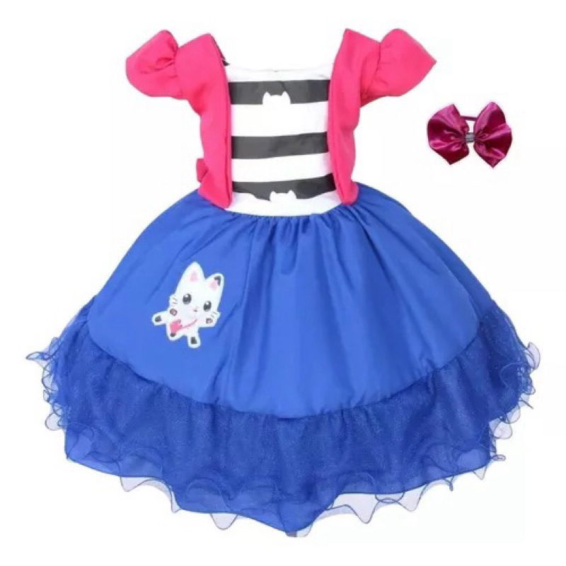 VESTIDO CASA MAGIA DA GABI TEMATICO LUXO PRINCESA em Oferta na Shopee