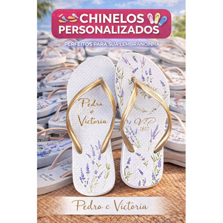 10 PARES DE CHINELO PERSONALIZADO PARA SEU EVENTO