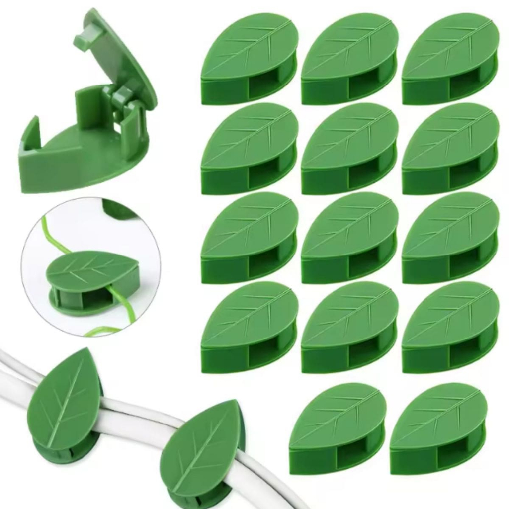 Kit 5/50 Clips Adesivo Para Planta Formato de Folha Para Plantas Pendentes Suporte de Parede Decoração - Jardimix em Oferta na Shopee