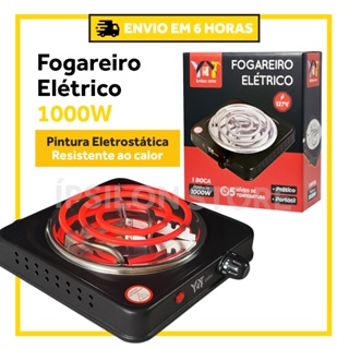 Fogao Fogareiro Eletrico 1000w 1 Boca Portatil Camping 110V - 220V em Oferta na Shopee