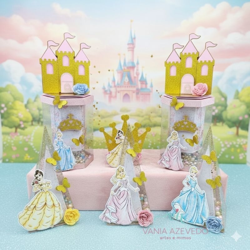 Kit Festa Luxo Princesas Disney Personalizados I Lembrancinhas I Festas I Caixinhas I Aniversários I Caixinhas Acetato
