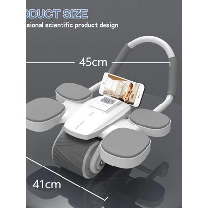 Roda Abdominal Profissional - Suporte Duplo Aprimorado para 4 Cotovelos, Maior Estabilidade e Alívio Articular