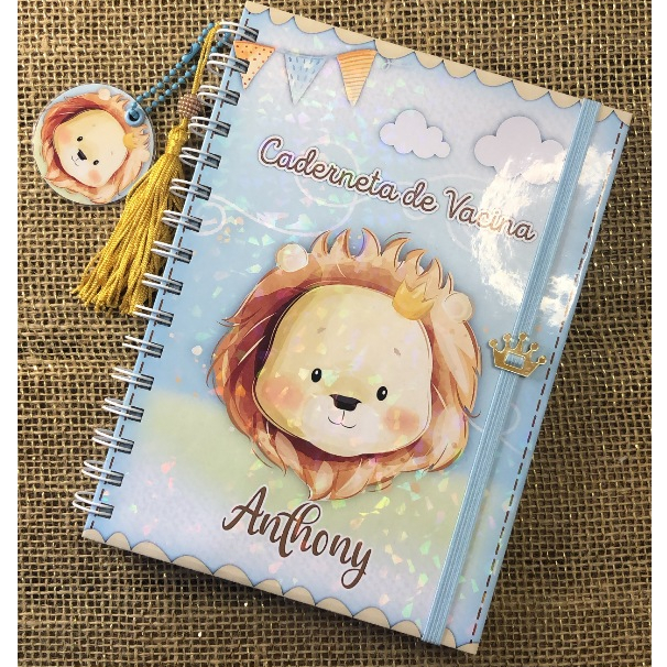 Caderneta de Saúde Infantil Personalizada A5 | SUS Atualizado | Capa Dura | Leão
