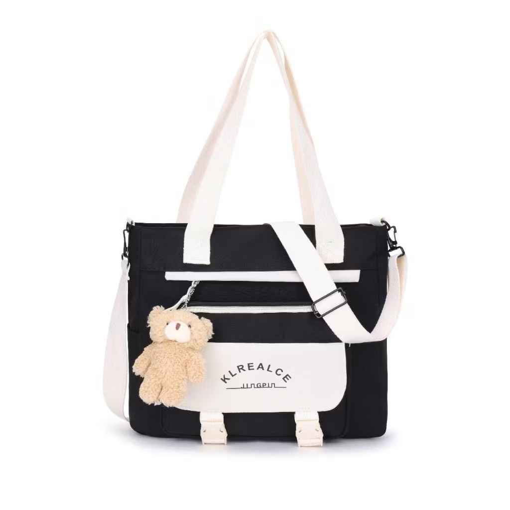 Bolsa Transversal Cuteness Bag de Ombro Japonesa/Coreana Kit Escolar Infantil + Ursinho Decorativo em Oferta na Shopee